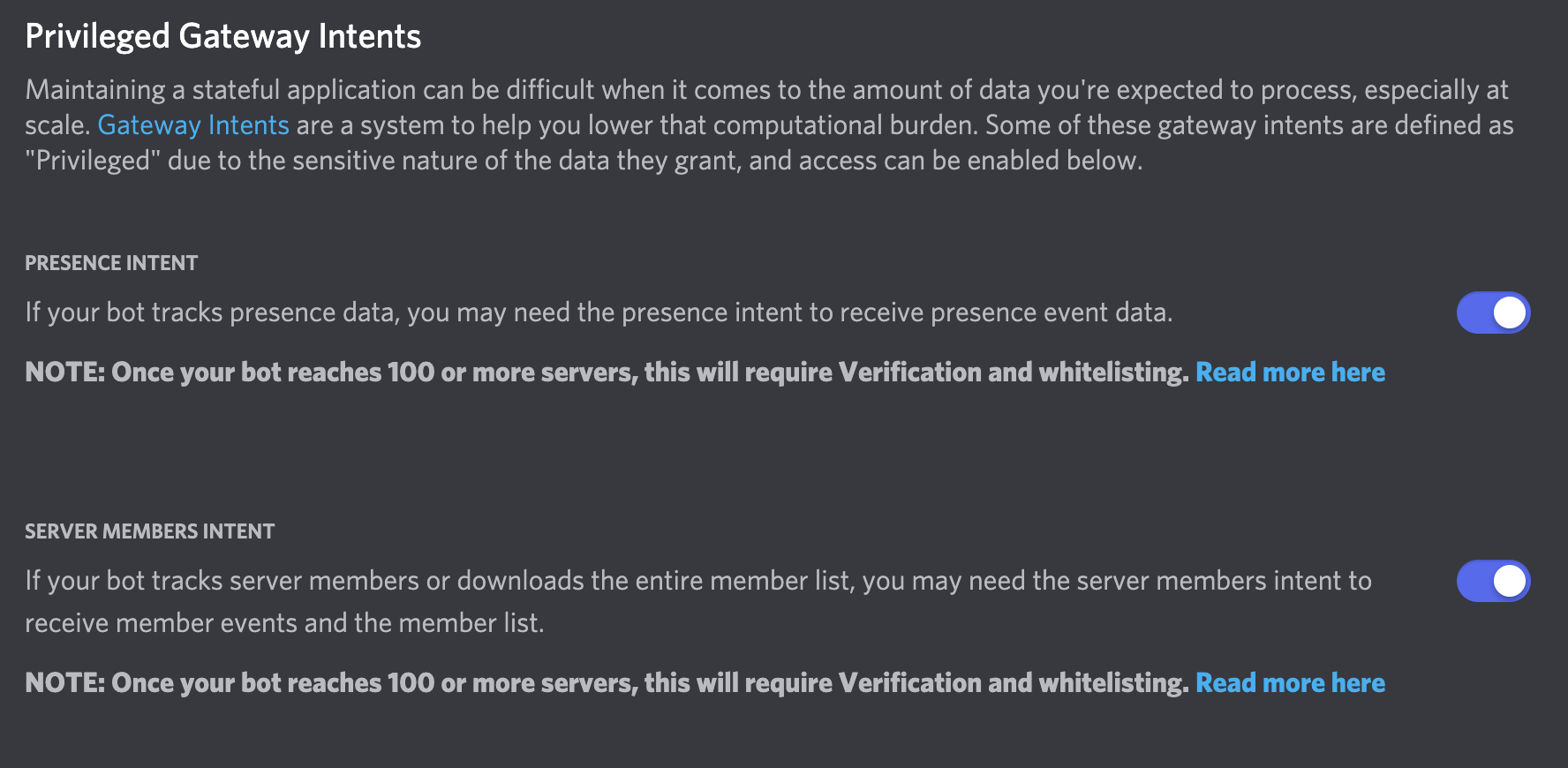 Server Members Intent